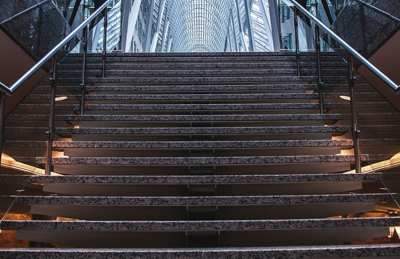 stairs and hand railing